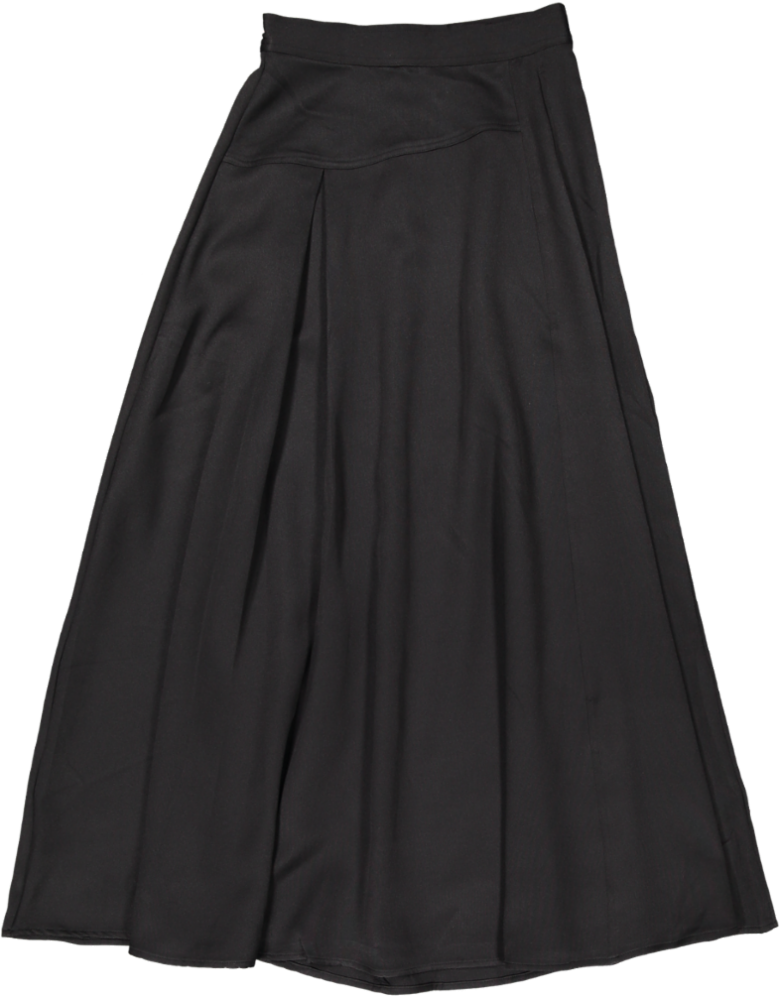 B6W5134S-B-A-Line Skirt-BLACK