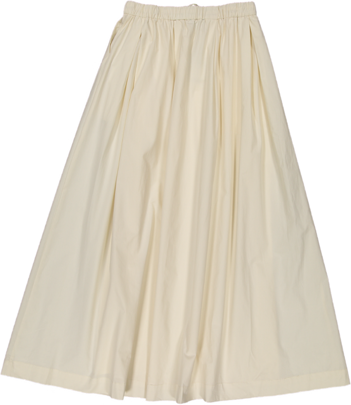 VB5007S-DRAWSTRING POCKET SKIRT -cream