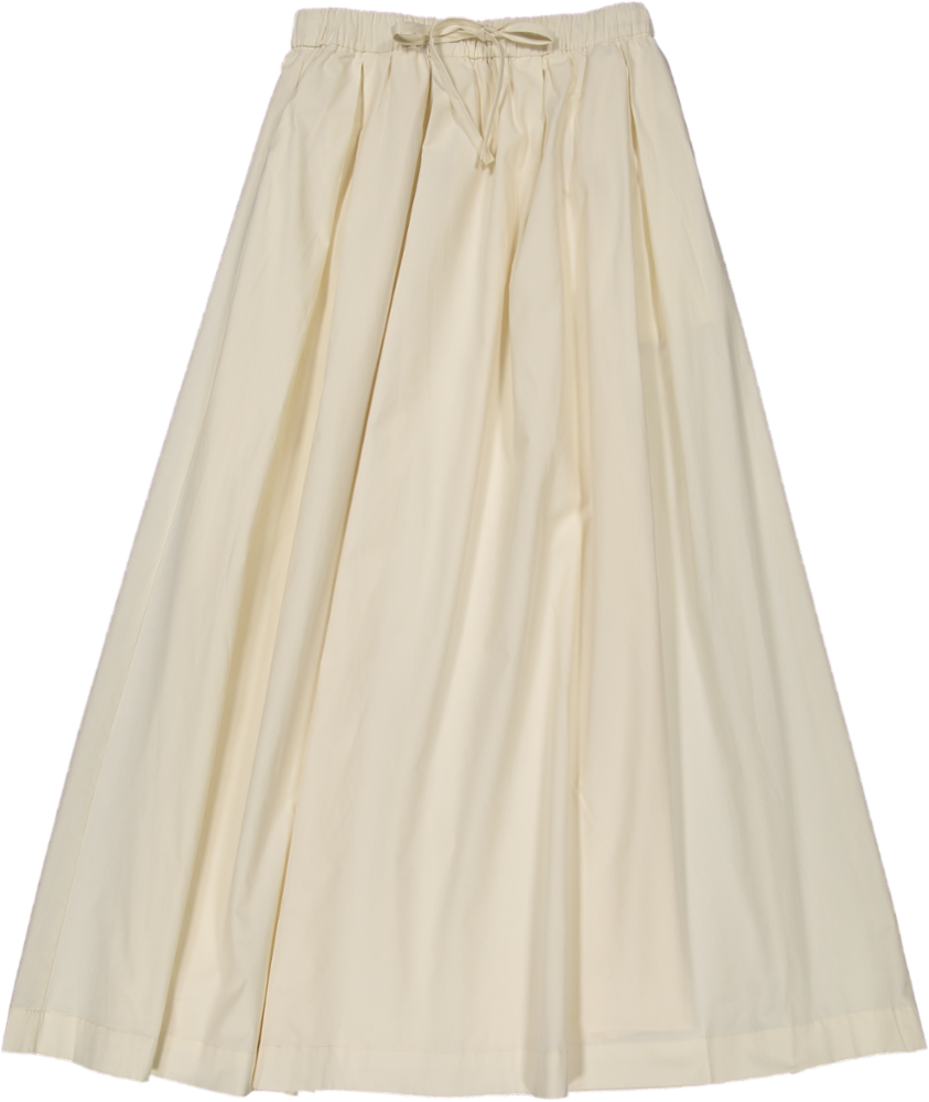 VB5007S-DRAWSTRING POCKET SKIRT -cream