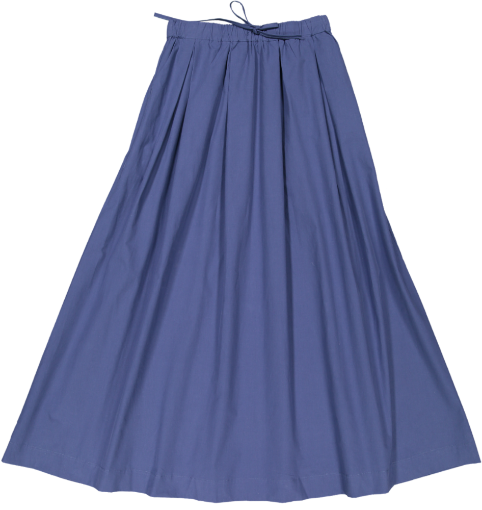 VB5007S-DRAWSTRING POCKET SKIRT -indigo