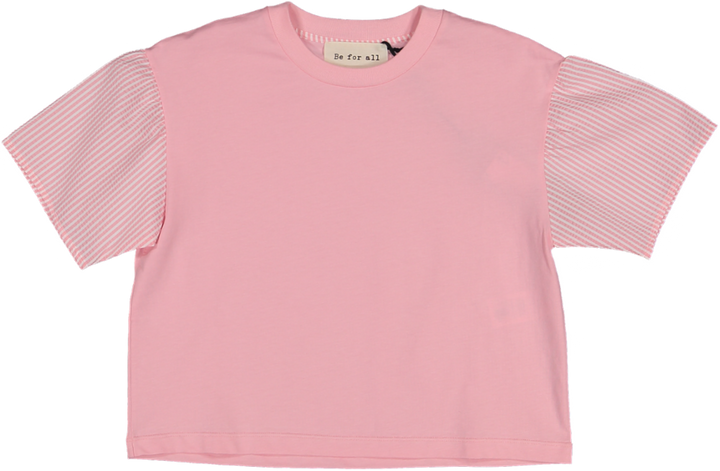 318 GIRL S/S C-NECK TOP W/STRIPED CANAPIGLIA 23