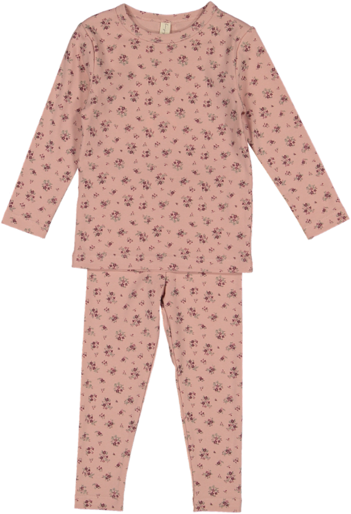 BPSS260063LP-Garden Party Long Sleeve Pj's-Cluster Pink