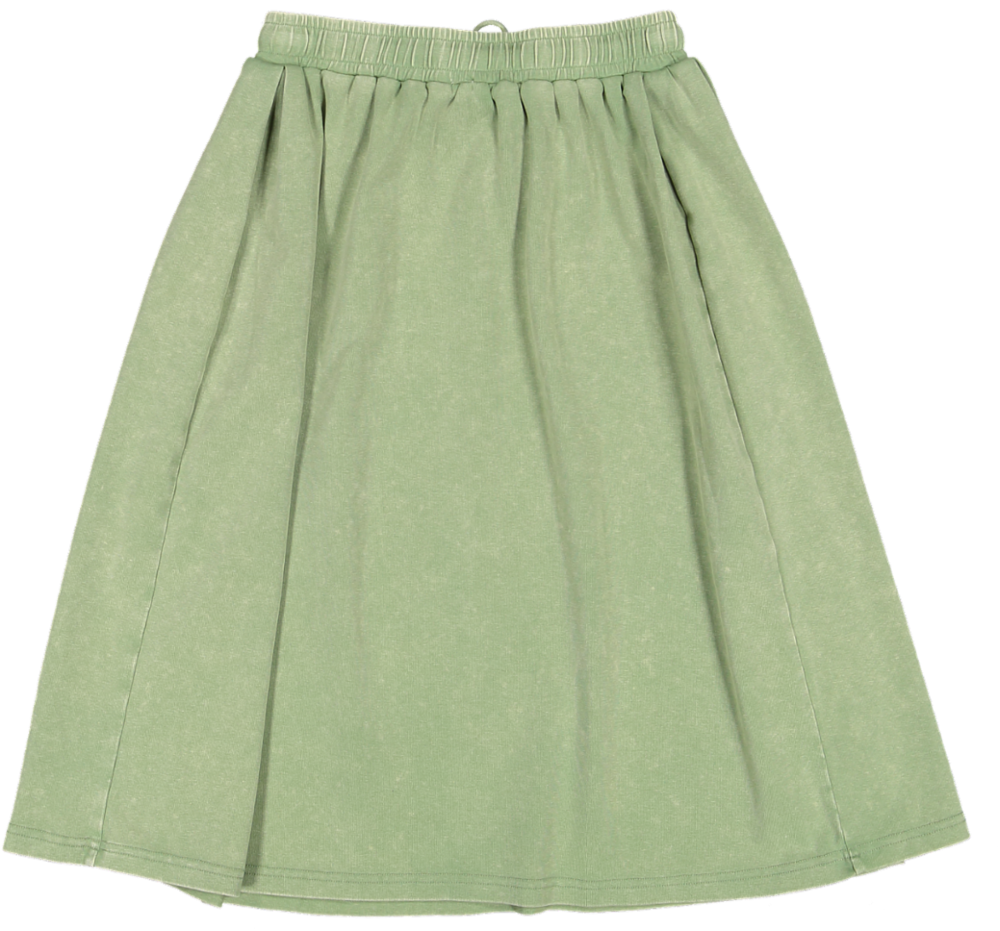 BTSS26017SK-Embossed Volleyball High Waisted Soccer Skirt-Green