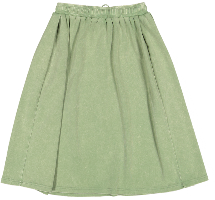 BTSS26017SK-Embossed Volleyball High Waisted Soccer Skirt-Green