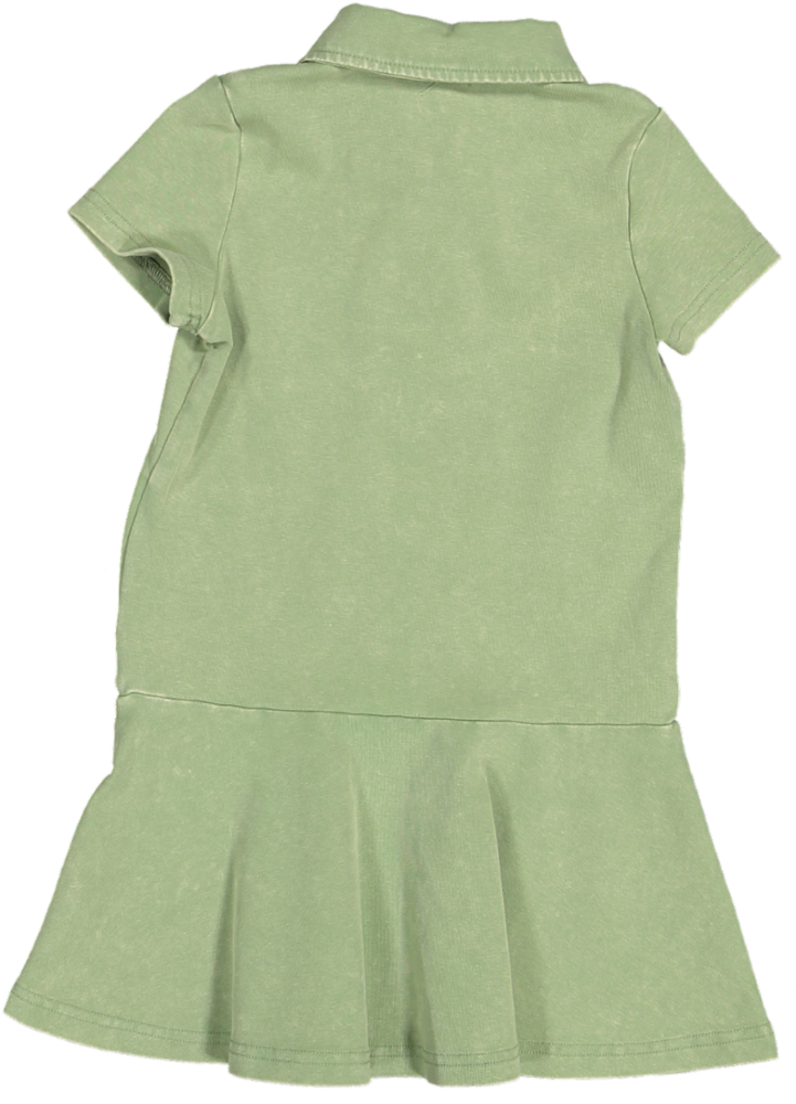 BTSS26017SSD-Embossed Volleyball Short Sleeve Dress-Green