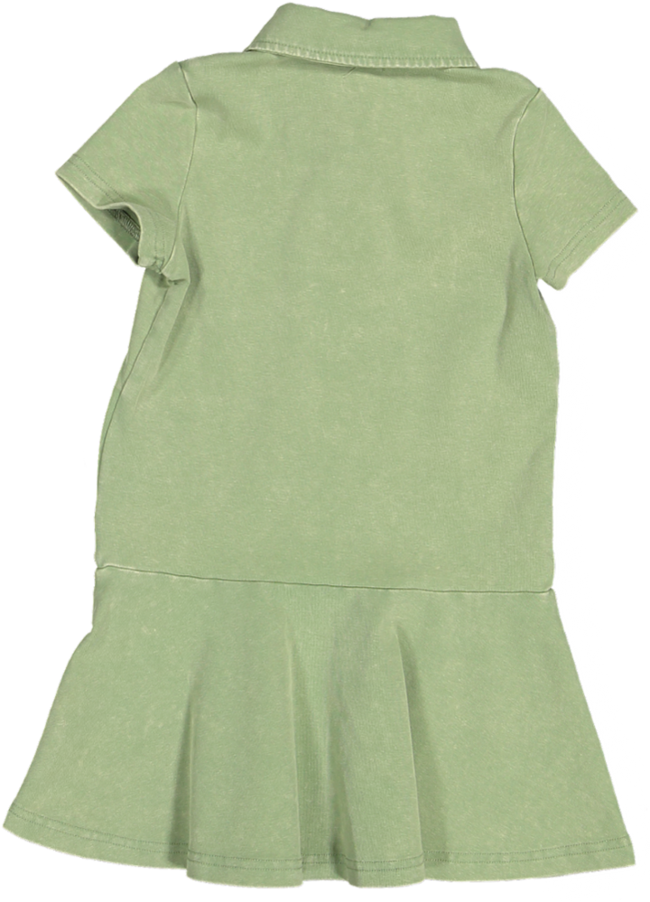 BTSS26017SSD-Embossed Volleyball Short Sleeve Dress-Green