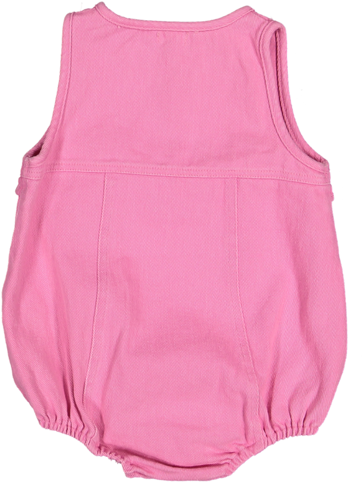 BTSS26022R-Colored Jean Romper-Pink