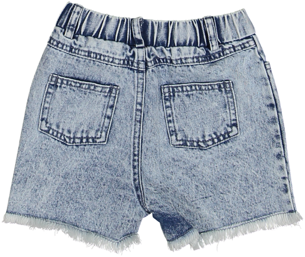BTSS26025S-Jean Patch Shorts-Blue Denim