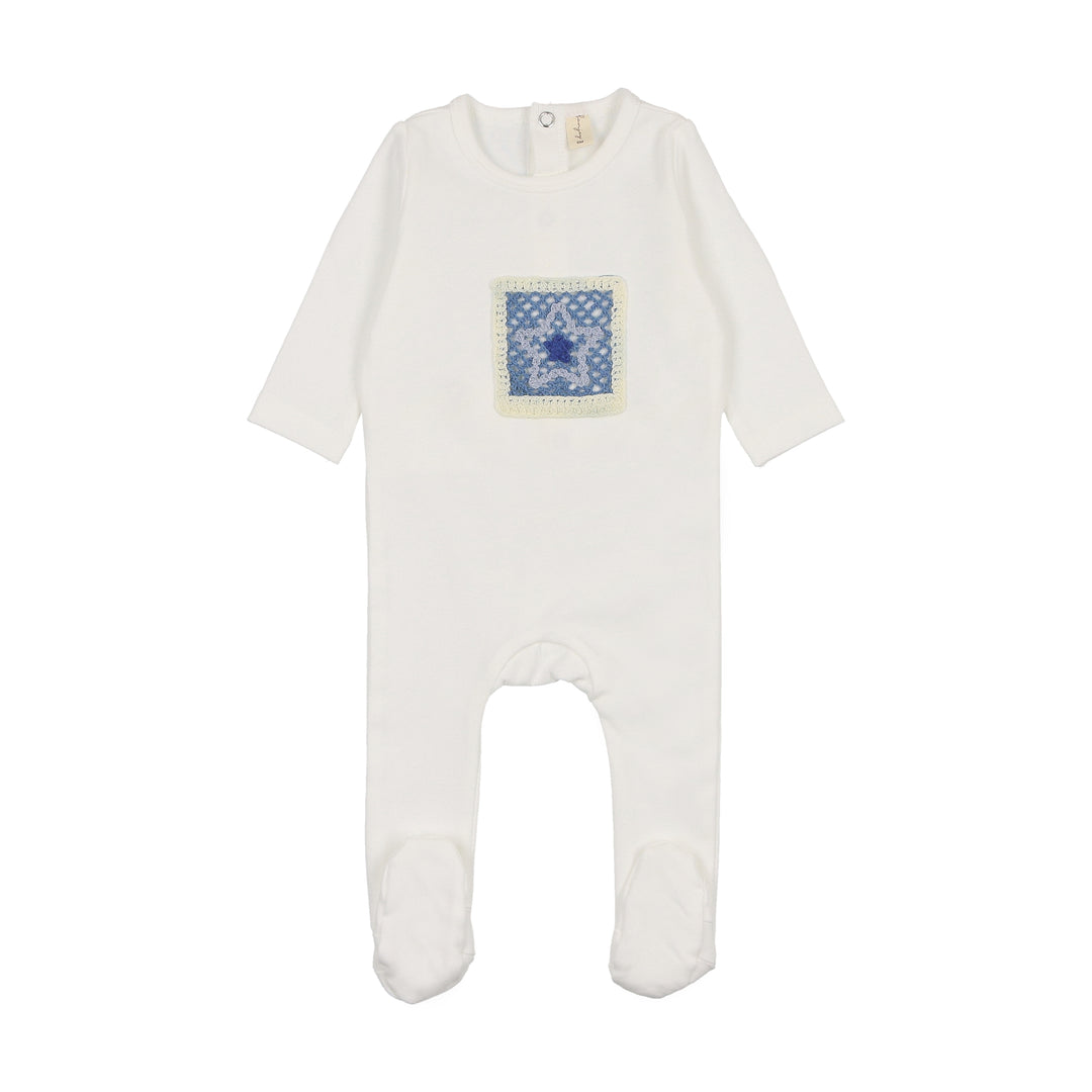 SL25300PS-Ivory-Star Footie-Ivory