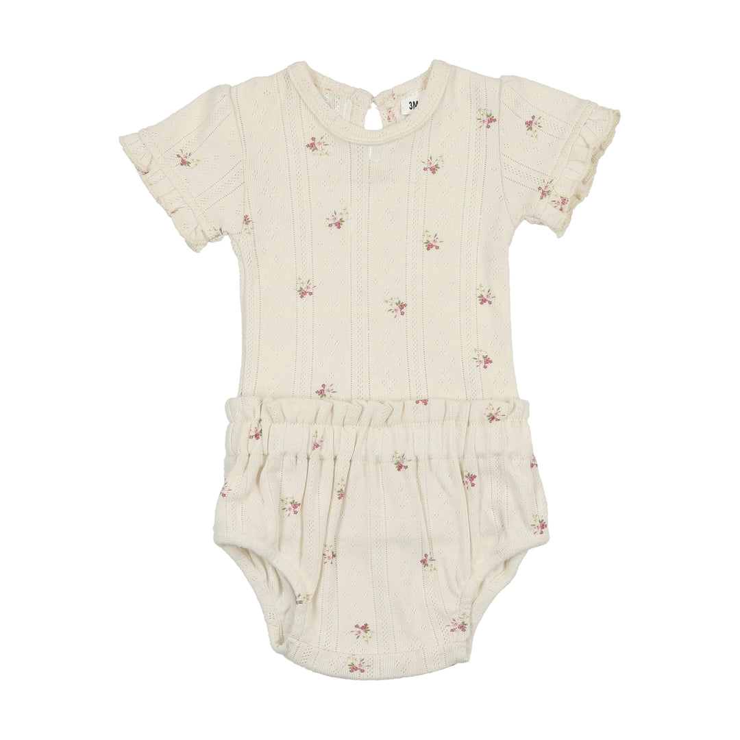 SL250124R-Printed Pointelle Romper-Ivory Bouquet