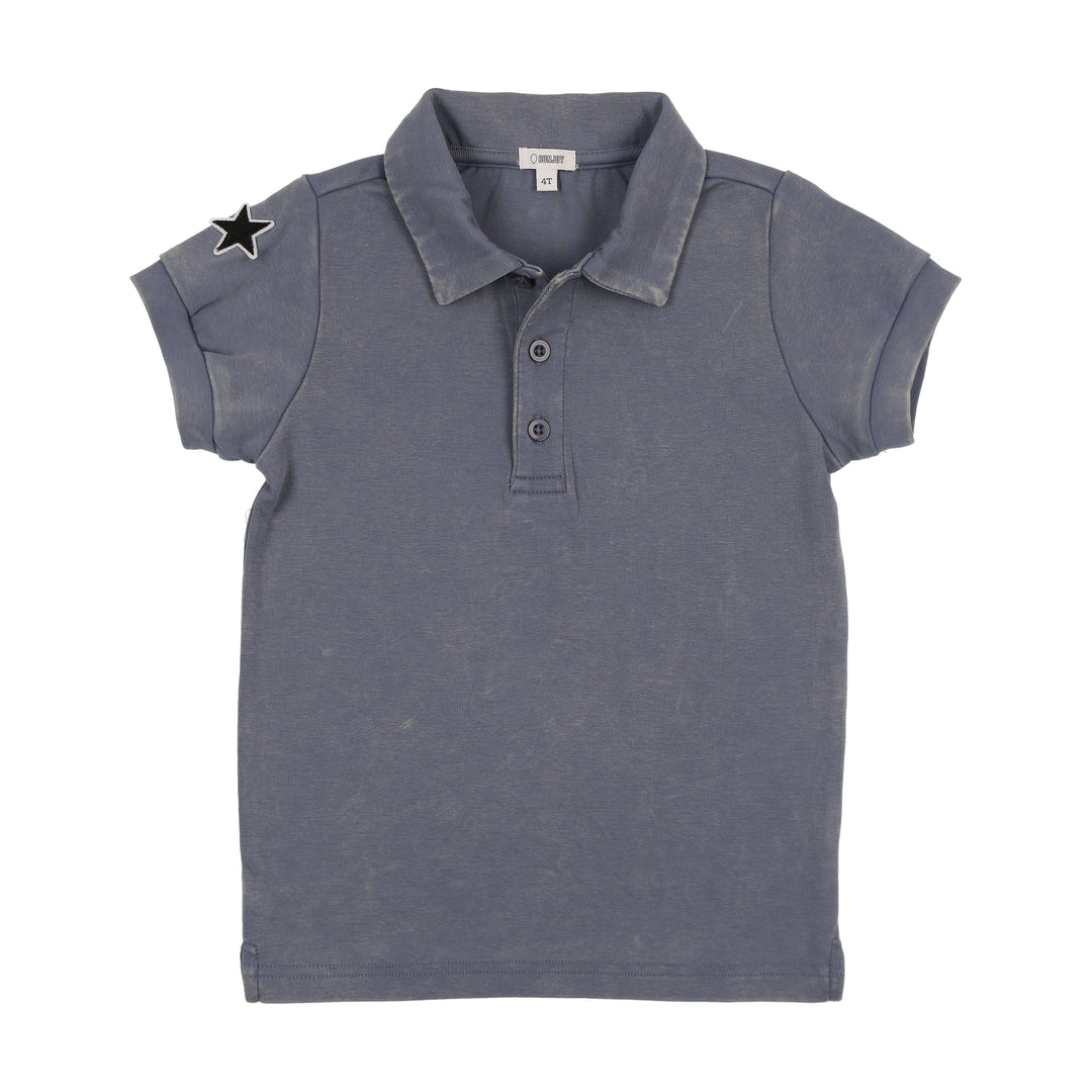 BTS25004P-Boys Polo-Blue Wash