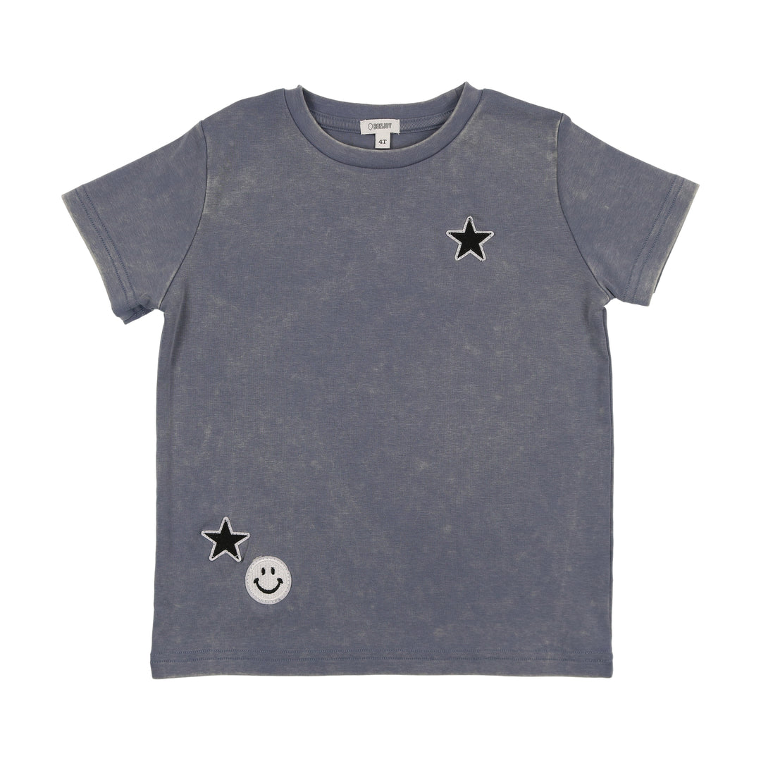 BTS25004BT-Boys T-Shirt-Blue Wash