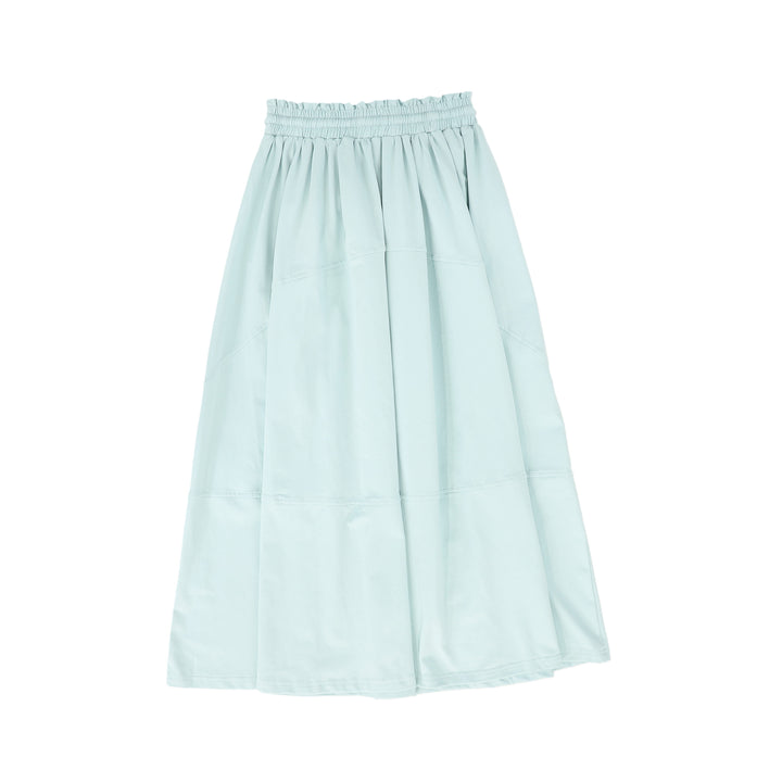 C-18647-Seam Detail Maxi Skirt -Light Blue