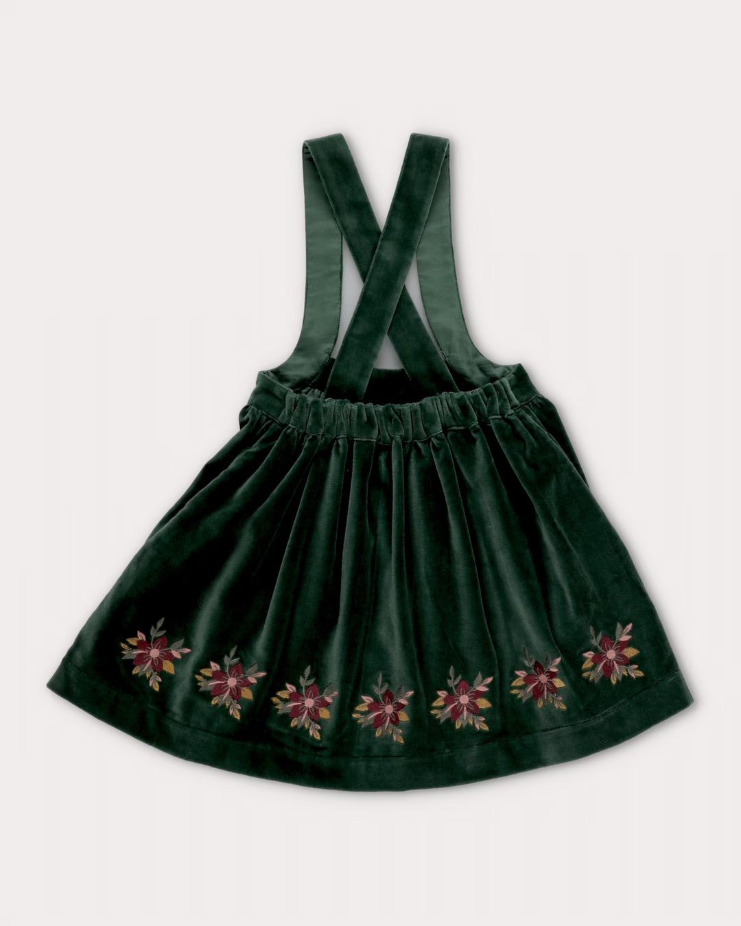 FB-FW26-00006 BELLE DRESS SHORT - VELVET FOREST GREEN