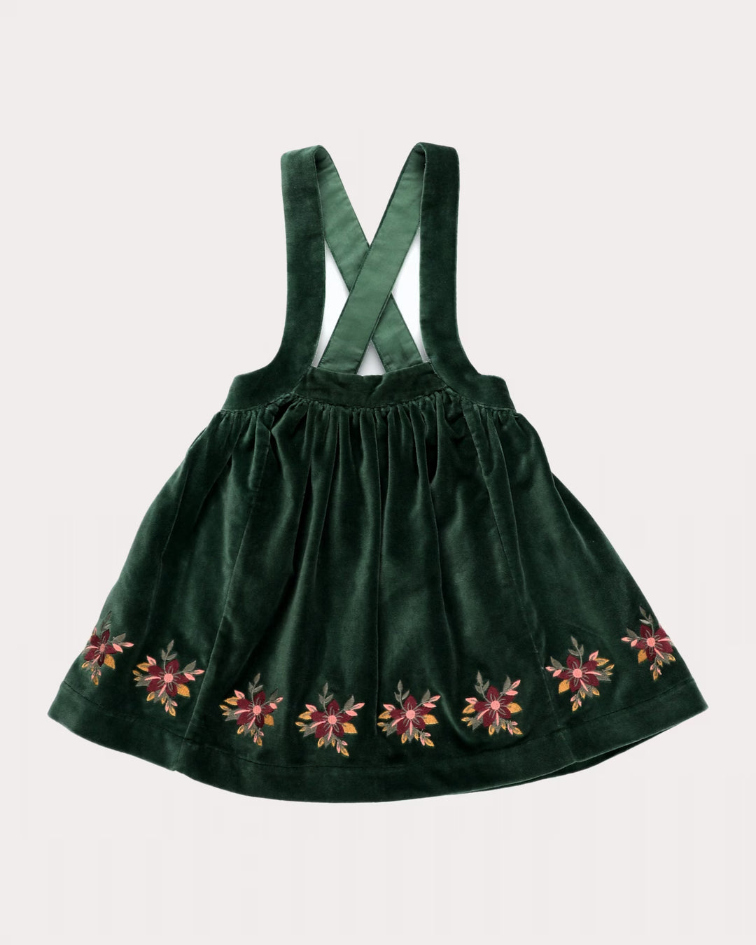 FB-FW26-00006 BELLE DRESS LONG - VELVET FOREST GREEN