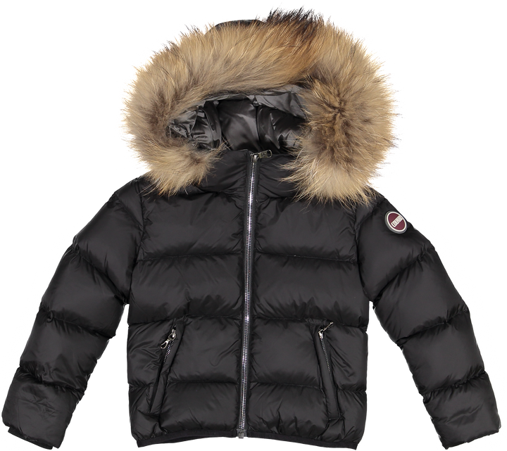 3406D-GIRLS DOWN JACKET-Black