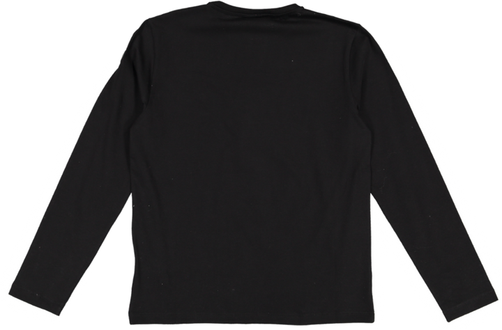 3587-CREW NECK LONG SLEEVES T-SHIRT-Black