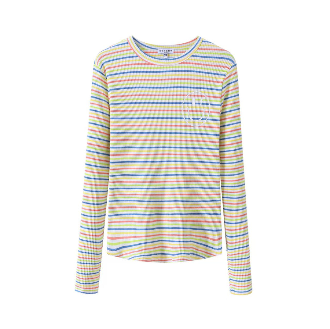 Rainbow Stripe Smile Tee