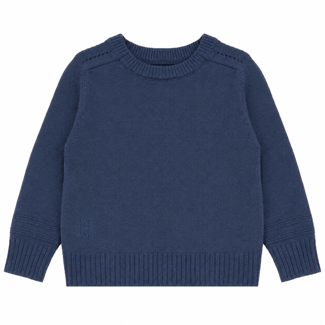D2718BL BOY KNIT ROUND NECK SWEATER