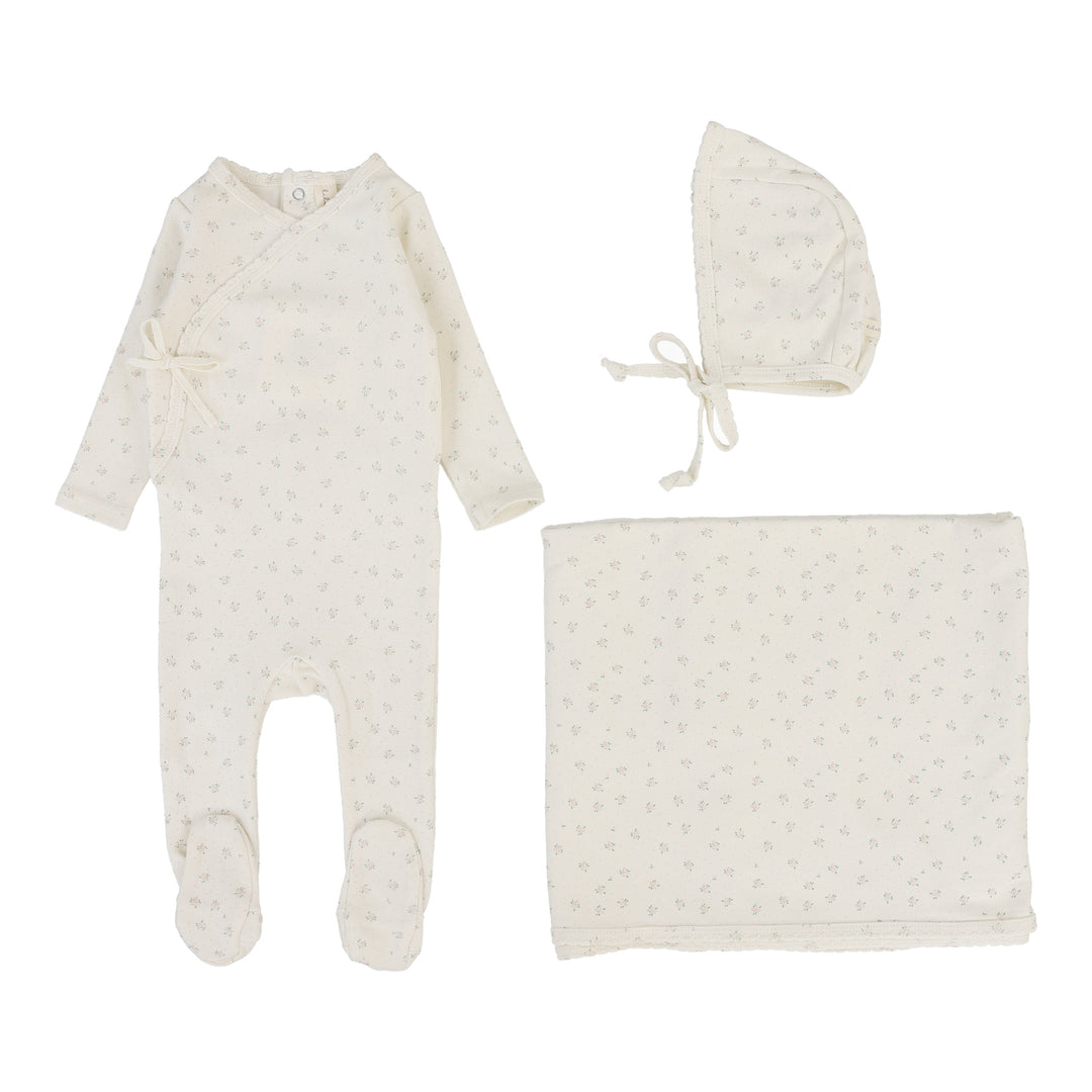 Bud Layette Set-Cream/Pink