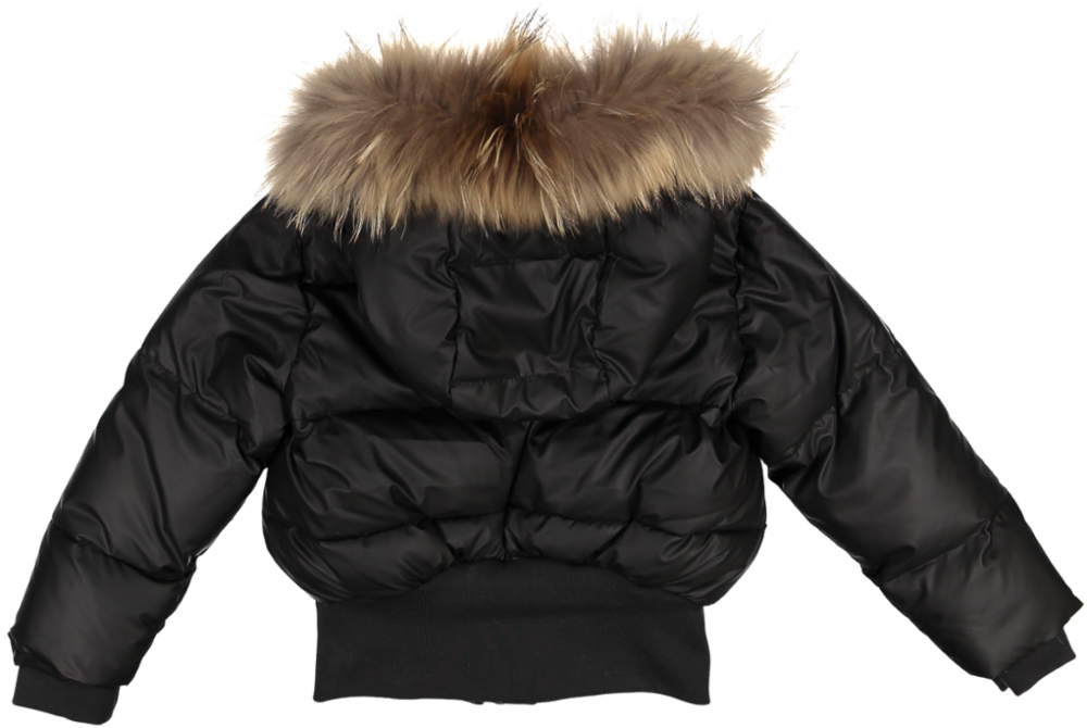 V158-Ducc Coats-Black-Natural Fur