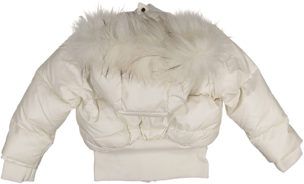 V160-Ducc Coat-White Natural Fur
