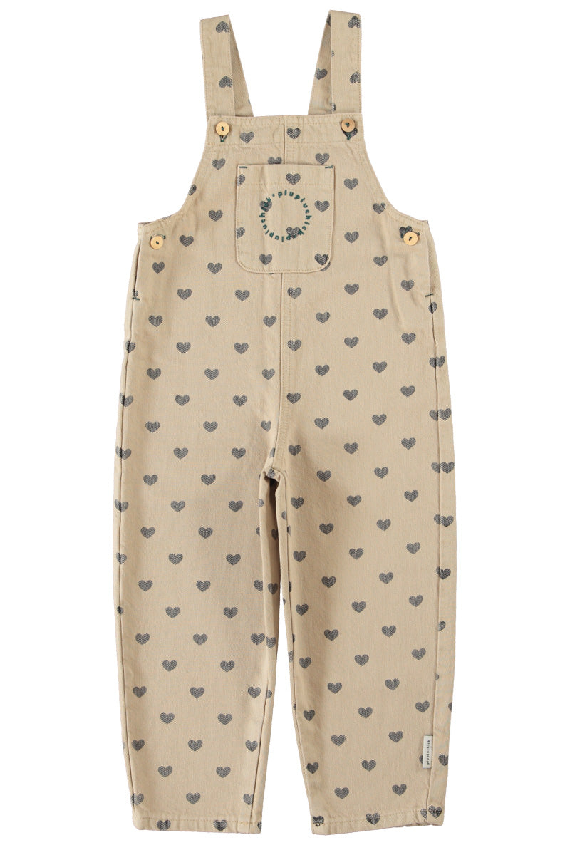 BM2608.K DUNGAREES - BEIGE W/ BLACK HEARTS