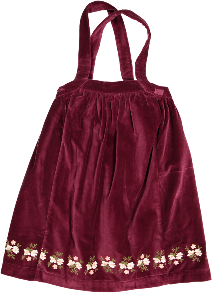 Annie Skirt-Dyed Cotton Velvet - Burgundy Colour