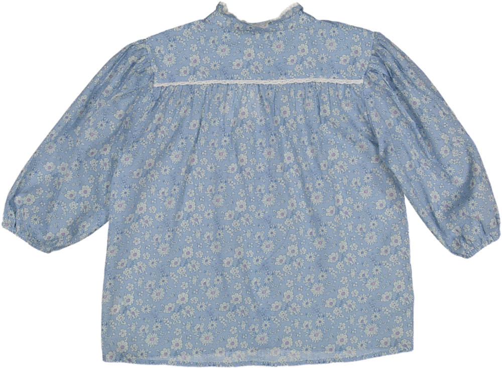 COCO BLOUSE-BLUE FLORAL