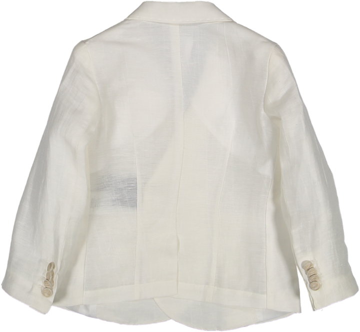 EGC1102-DOUBLE BREASTED BLAZER-Bianco/Beige