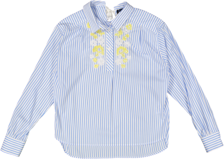 Z1G300-CAMICIA CON APPLICAZIONI BACCHETTINA SOFT STRETCH-9958