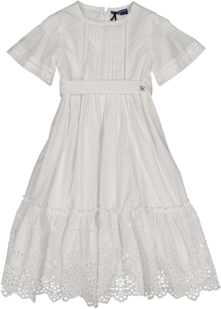 Z1G906-ABITO CERIMONIA POPELINE POPELINE RICAMO SANGALLO-0099