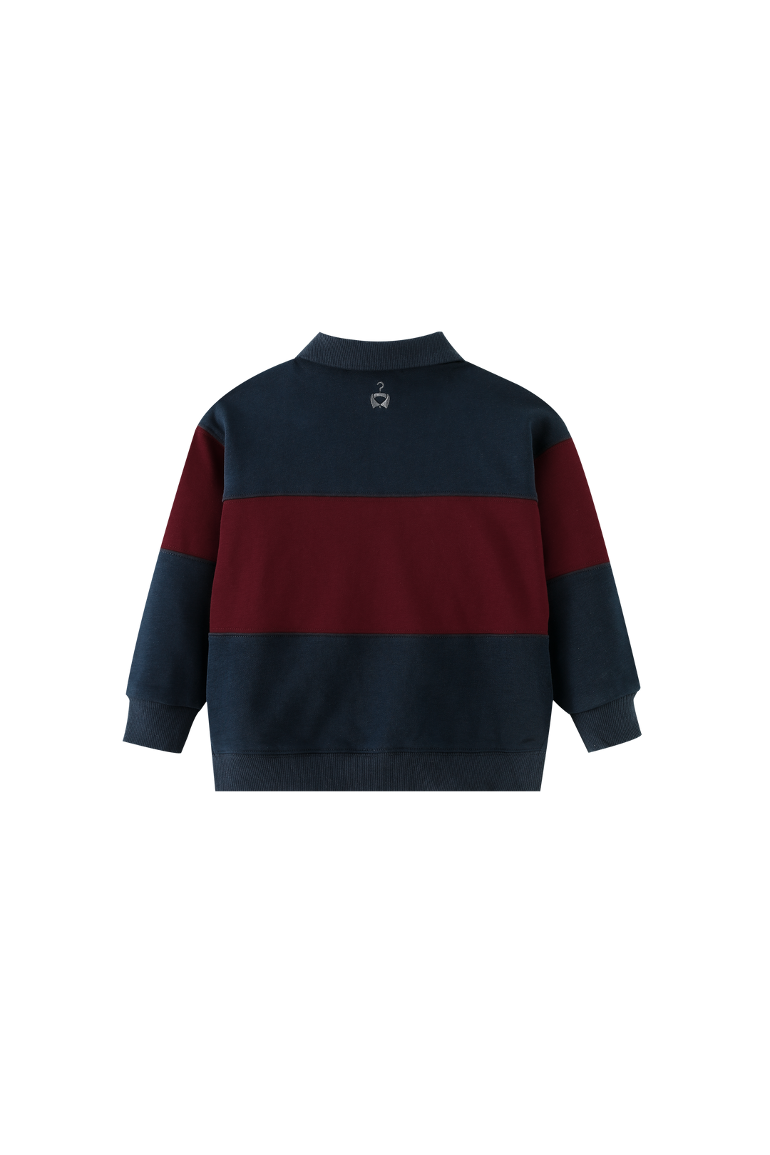BOLD STRIPED POLO-BURGUNDY STRIPED