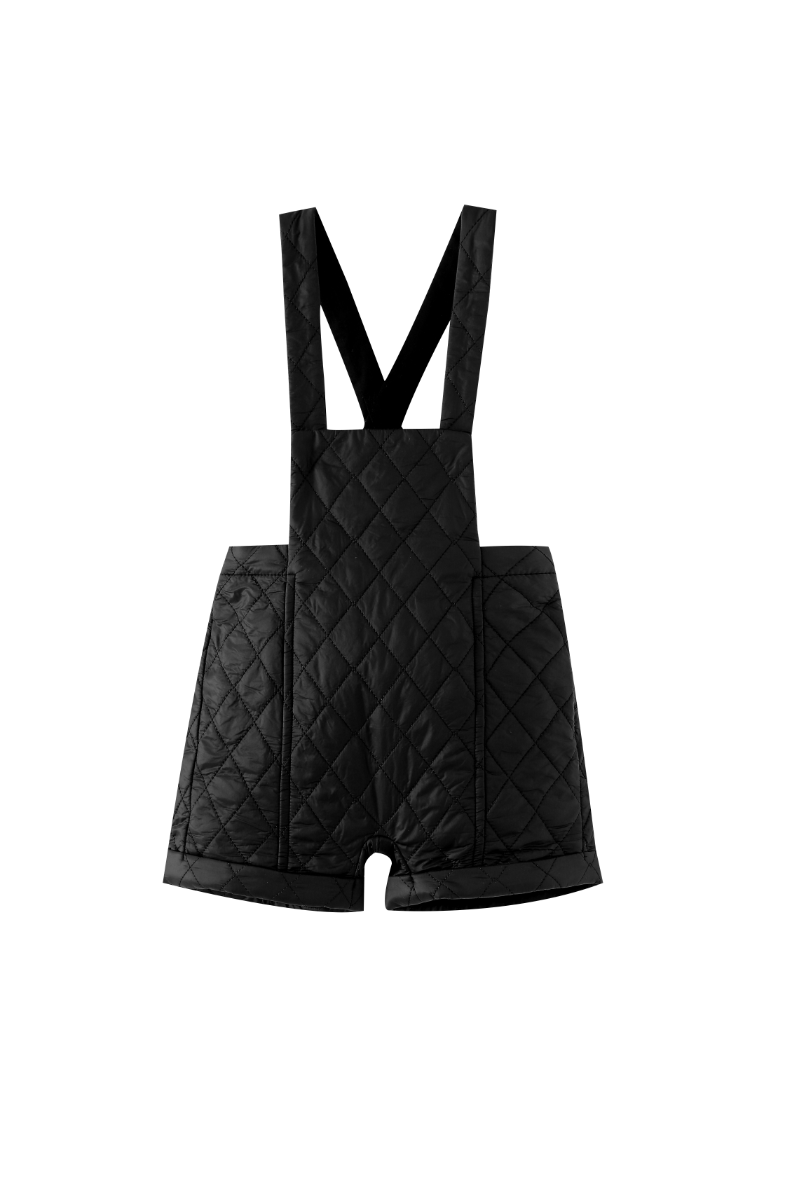 QUILTED SHORTAL-BLACK