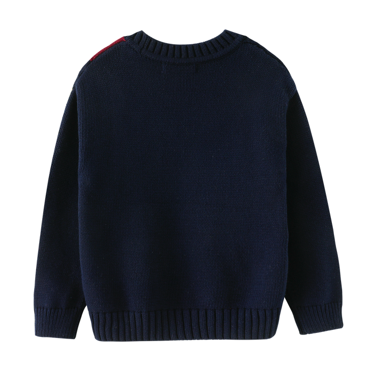 SINGLE STRIPED SWEATER-NAVY