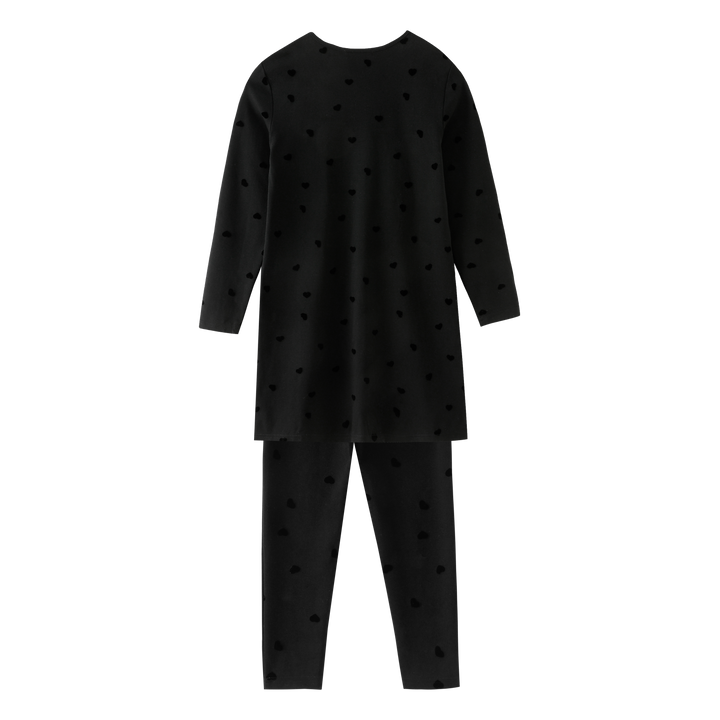 HEART NIGHTSHIRT-BLACK