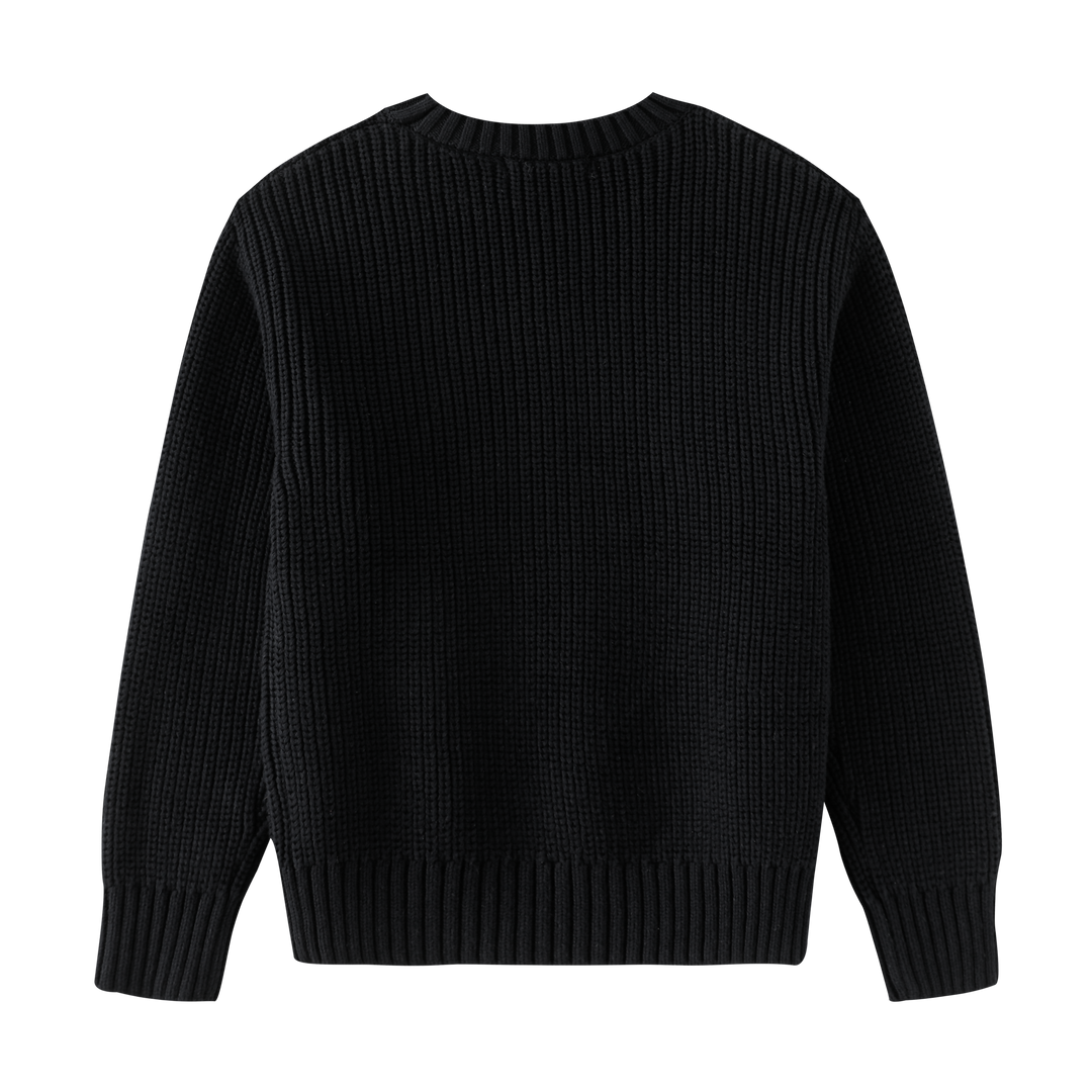 KNIT CREWNECK-BLACK