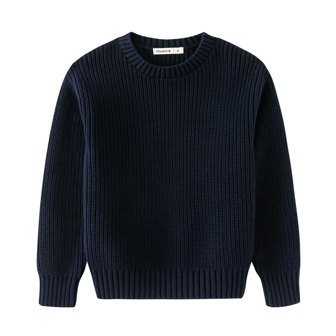 KNIT CREWNECK-NAVY