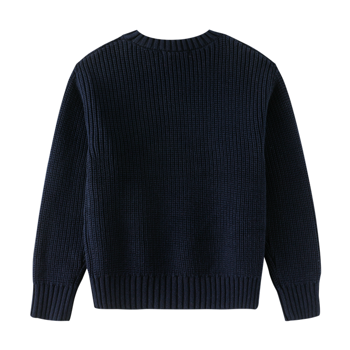 KNIT CREWNECK-NAVY