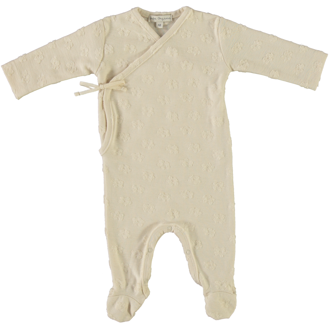 Fleury Wrap Overall/Bonnet SET-Natural