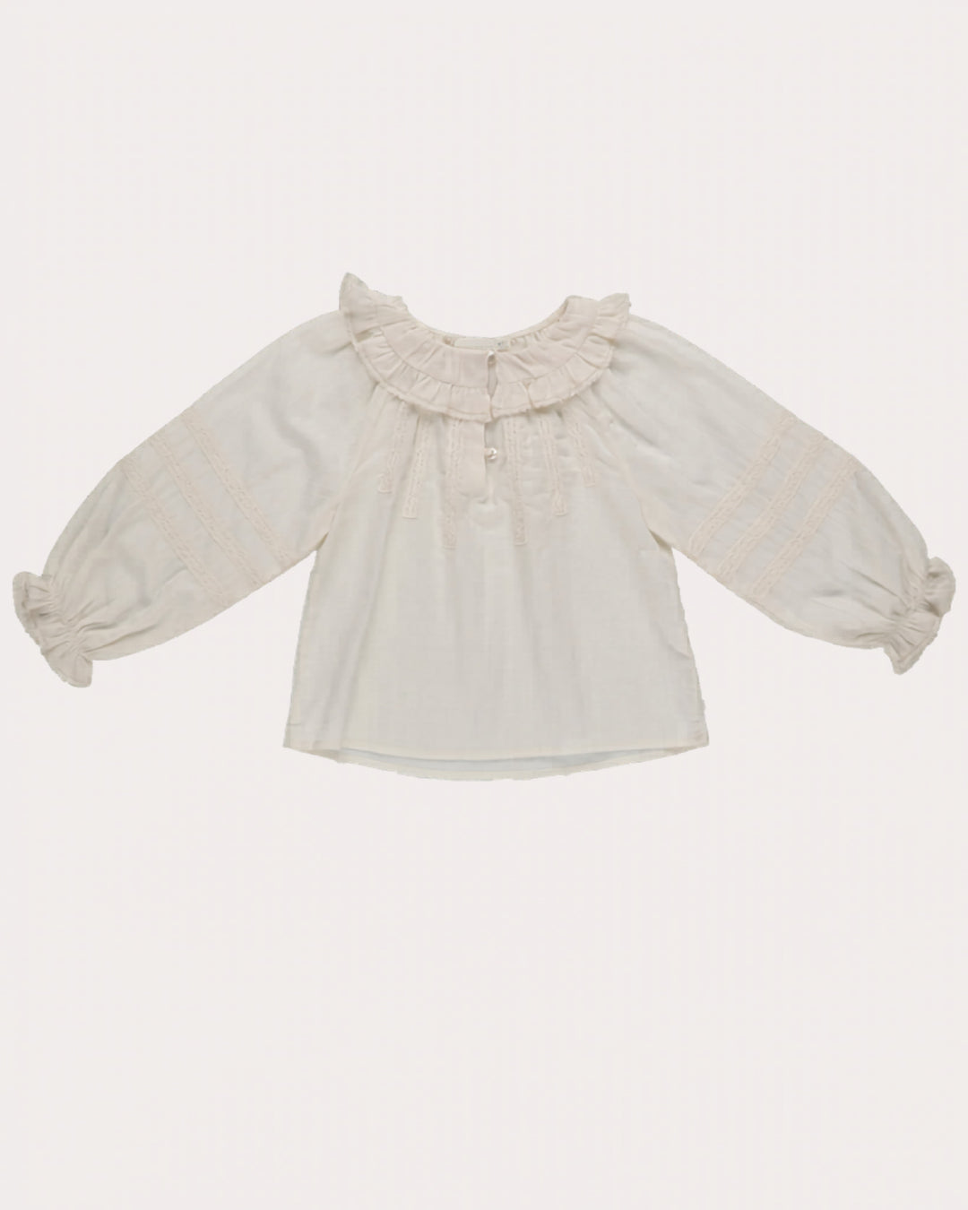 FD-FW26-00011 CECILE BLOUSE LARGE - SWISS DOBBY ECRU