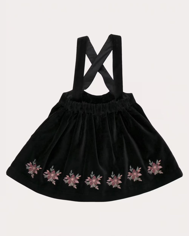 FB-FW26-00005 ANNIE SKIRT LONG - VELVET VELOURS BLACK