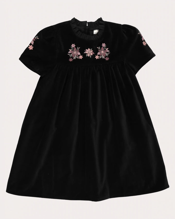FC-FW26-00019 ERIKA DRESS SHORT - VELVET BLACK