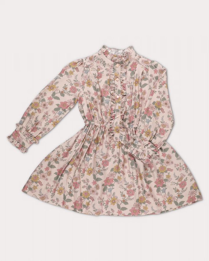 FC-FW26-00014 DAWN DRESS LONG - VISCOSE TWILL BLOOM