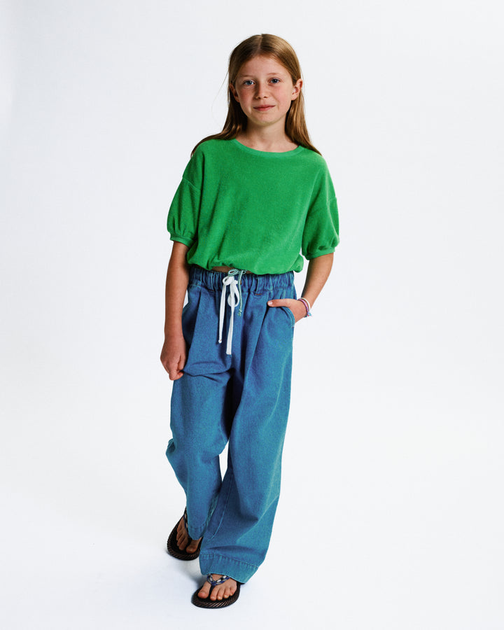SICILY W JERSEY EPONGE KNITTED T-SHIRT GIRLS - 179 GREEN