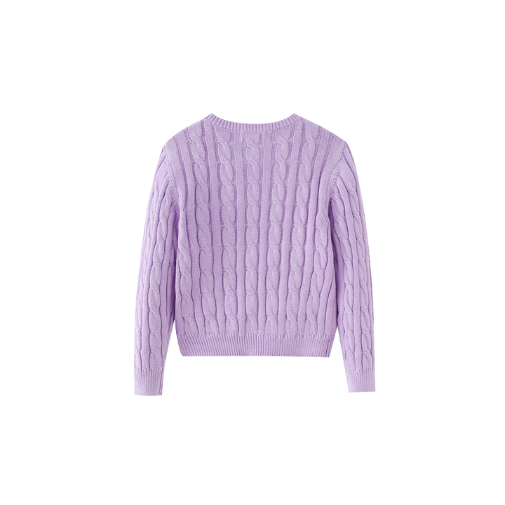 CABLE SWEATER-LAVENDER