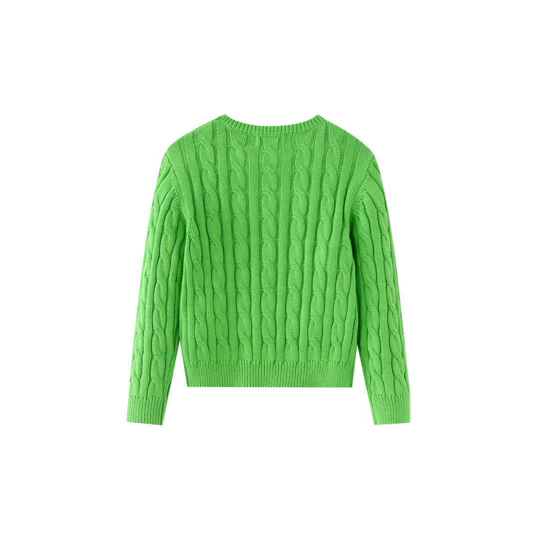 CABLE SWEATER-GREEN