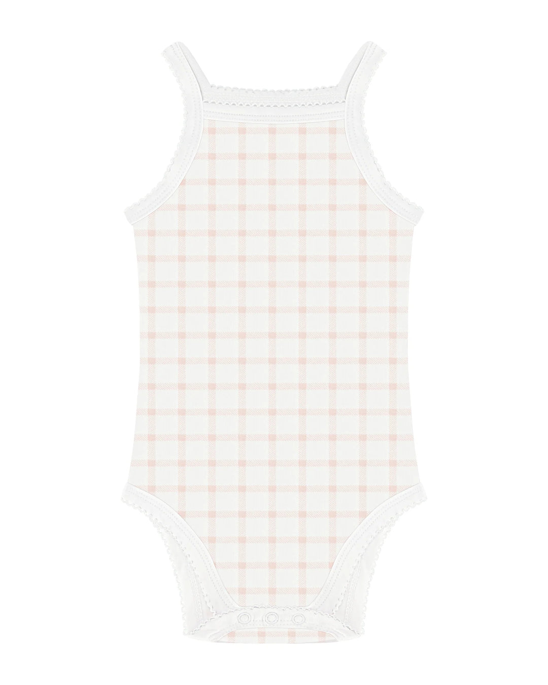 Girls Gingham Sleeveless Undershirts