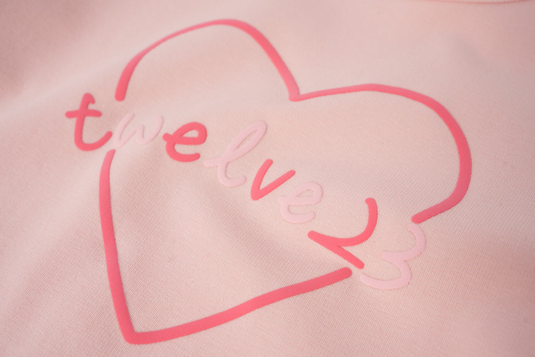 PINK T-SHIRT WITH HEART-LIGHT PINK
