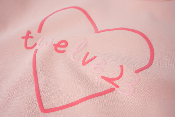 PINK T-SHIRT WITH HEART-LIGHT PINK